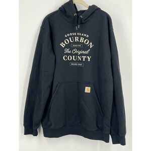 Carhartt Goose Island Brewing Co. Bourbon County Merch Men's Hoodie LARGE